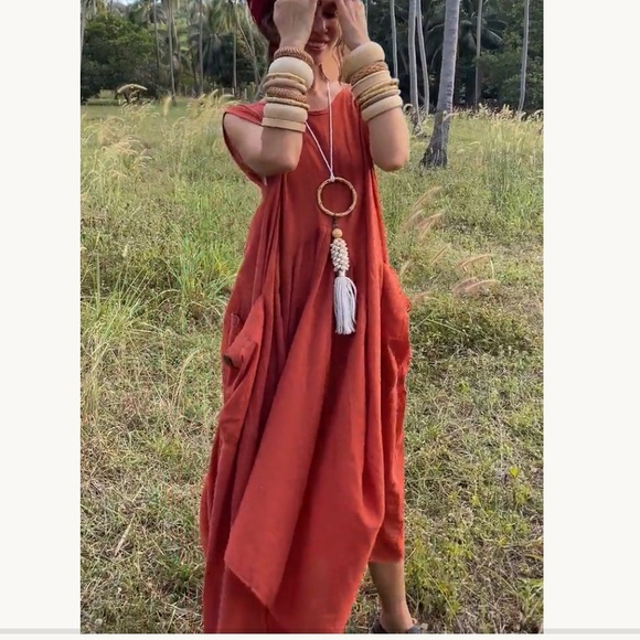 Chic Sleeveless Rust Midi Dress. CLOSET CLOSES NOV 28-? - Picture 10 of 12